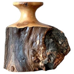 Vase Vintage Boho Sculpté à la Main en Nœud de Cyprès