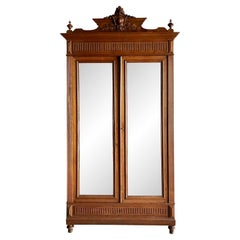 Antique Boho Hand Carved Eastlake Linen Press