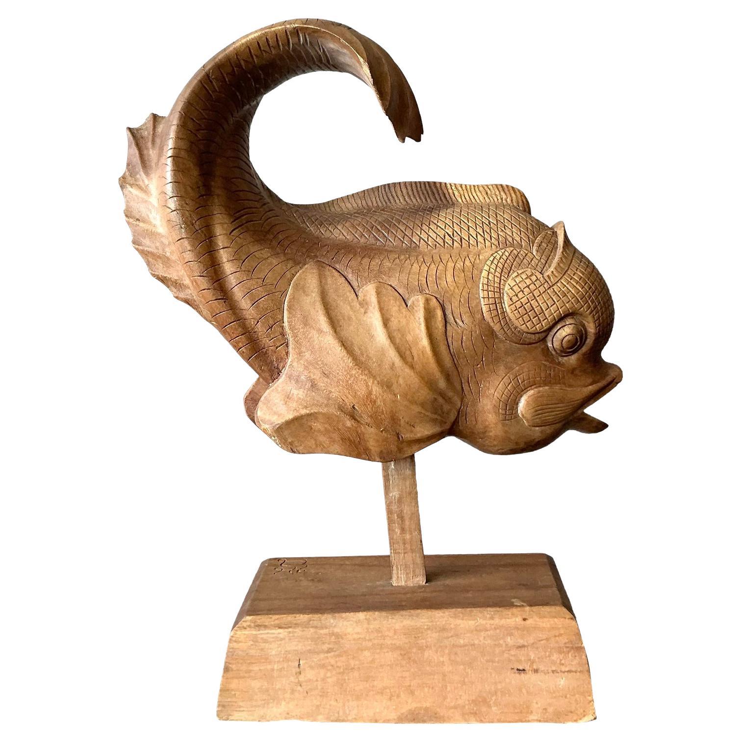 Pesce vintage Boho intagliato a mano