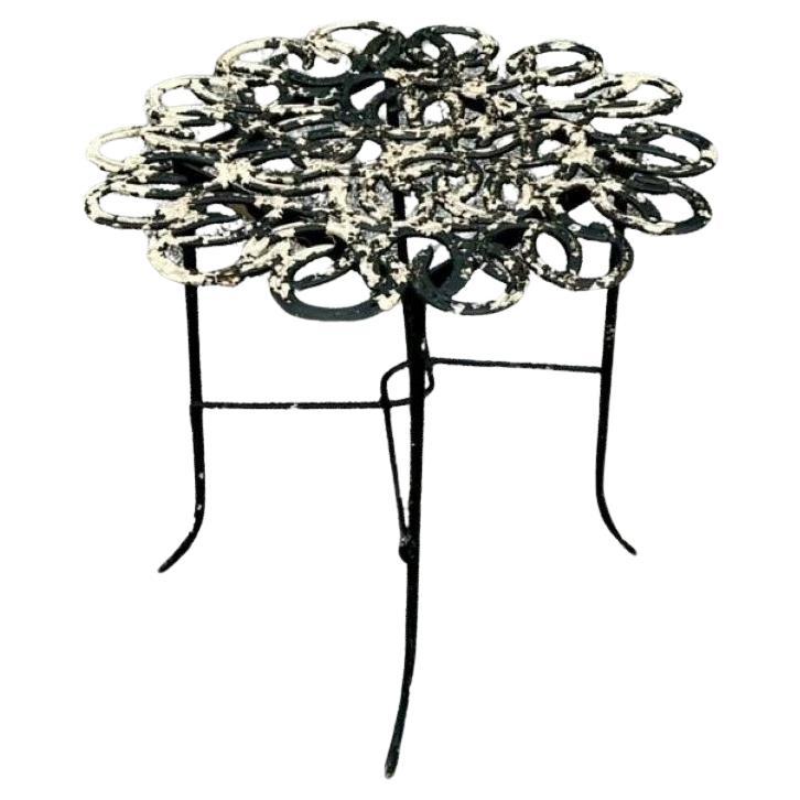 Mesa Herradura Vintage Boho Forjada a Mano
