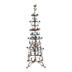 Vintage Boho Hand Painted “12 Days of Christmas” Tree
