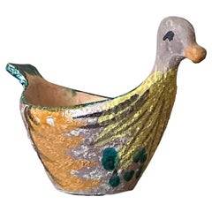 Bol à oiseaux vintage peint à la main et de style boho
