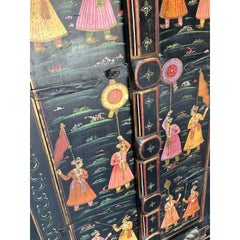 Vintage Boho Hand Painted Cabinet