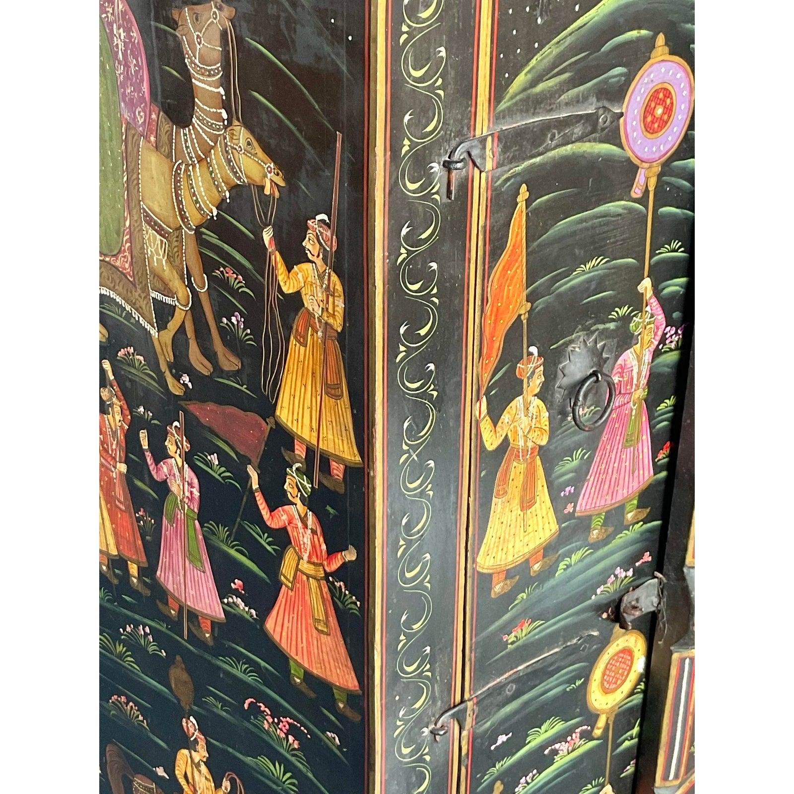 Armario Vintage Boho Pintado a Mano Teca en venta