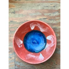 Vintage Boho Hand Painted Ceramic Bowl