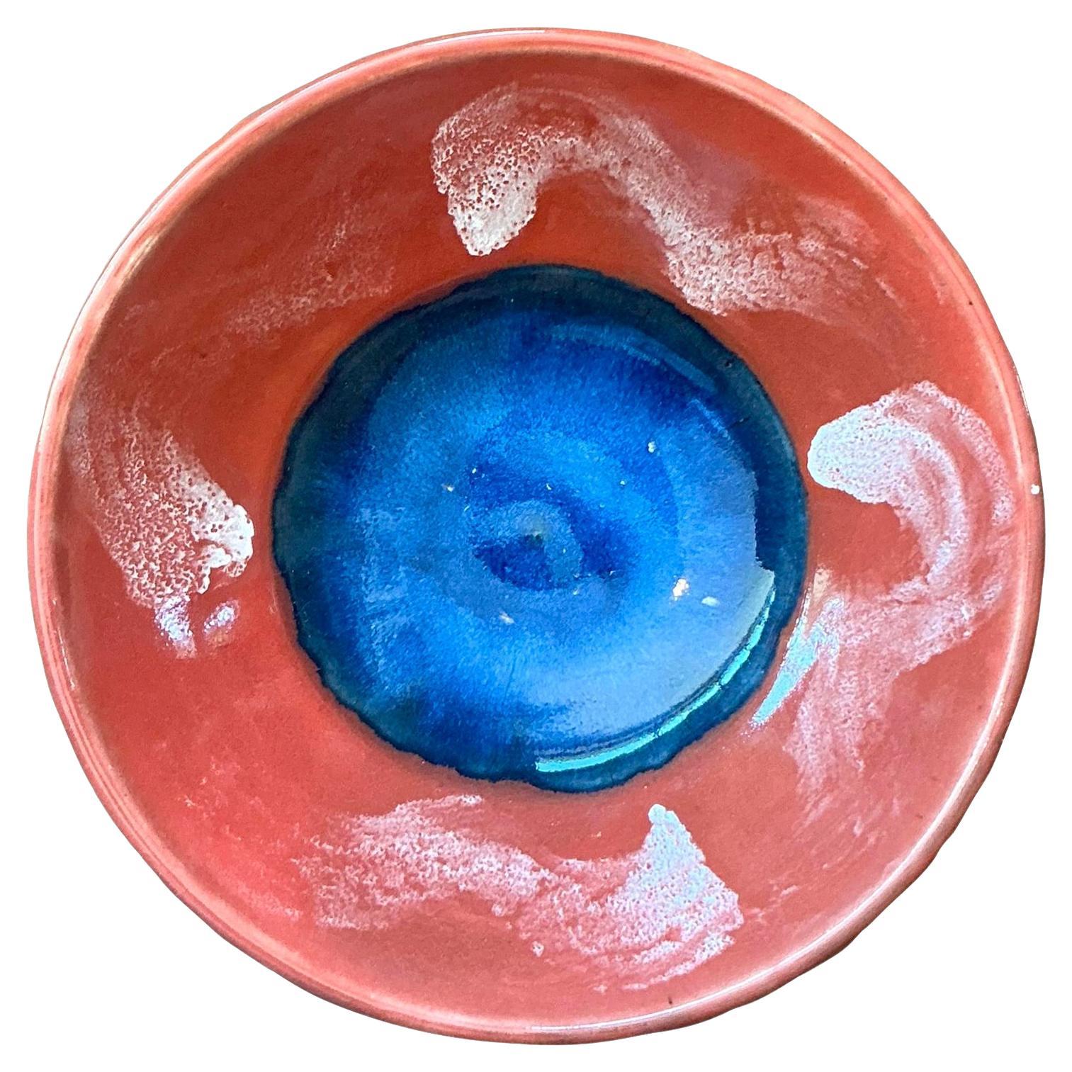 Vintage Boho Hand Painted Ceramic Bowl