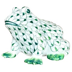 Vintage Boho Hand Painted Ceramic Frog