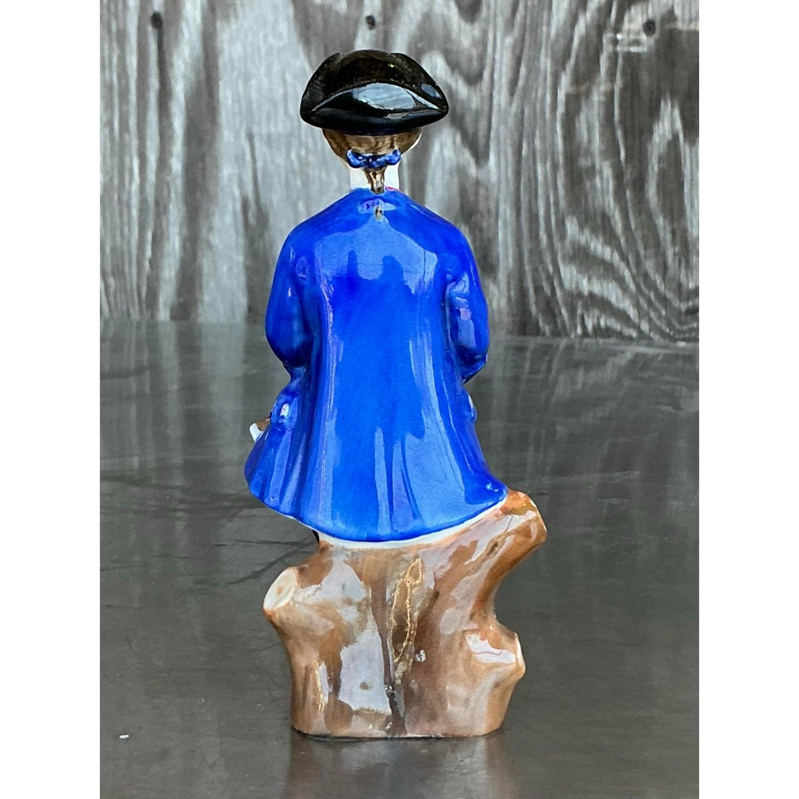 Figura militare in ceramica dipinta a mano Vintage By In condizioni buone in vendita a West Palm Beach, FL