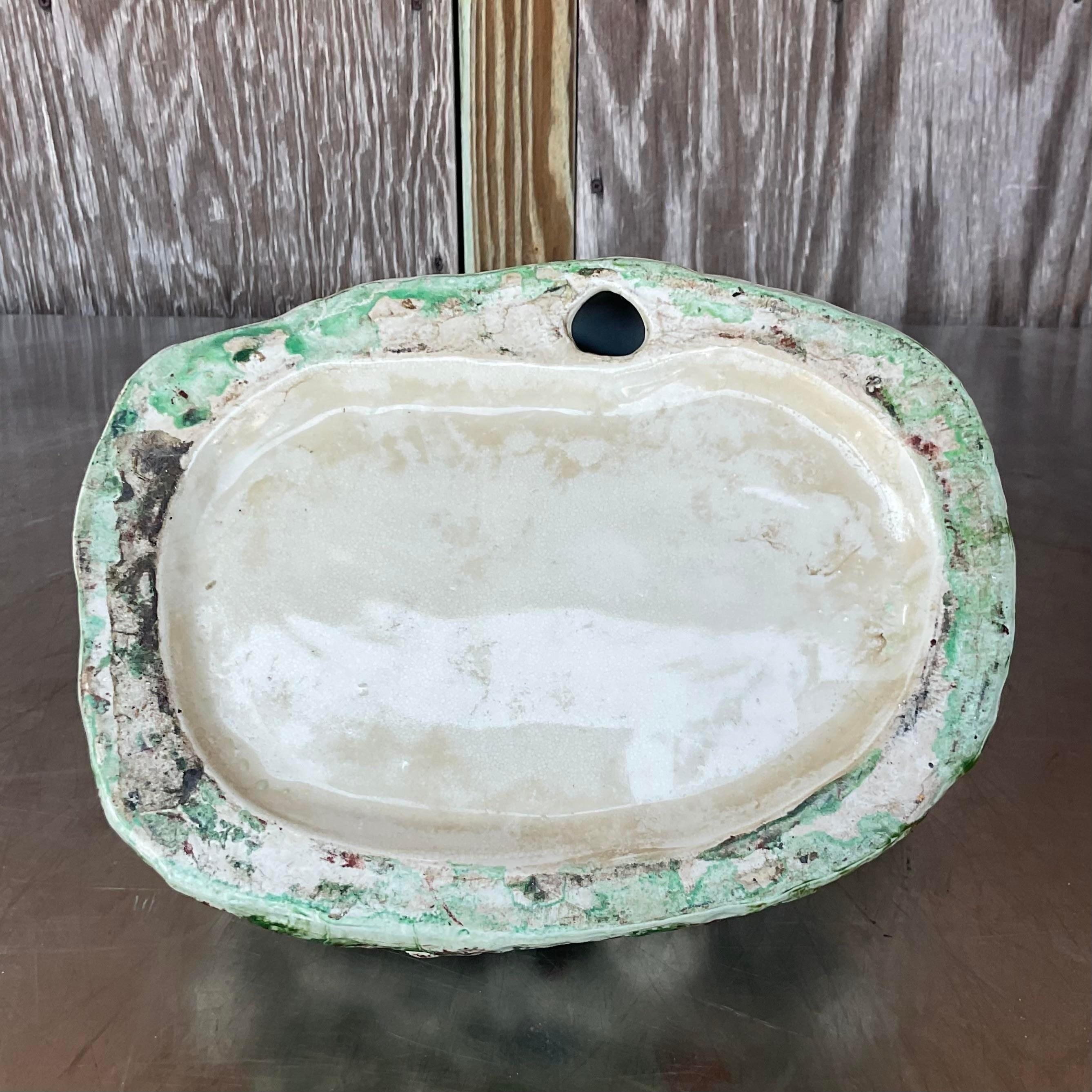 Famiglia di maiali in ceramica dipinta a mano Vintage By in vendita 2