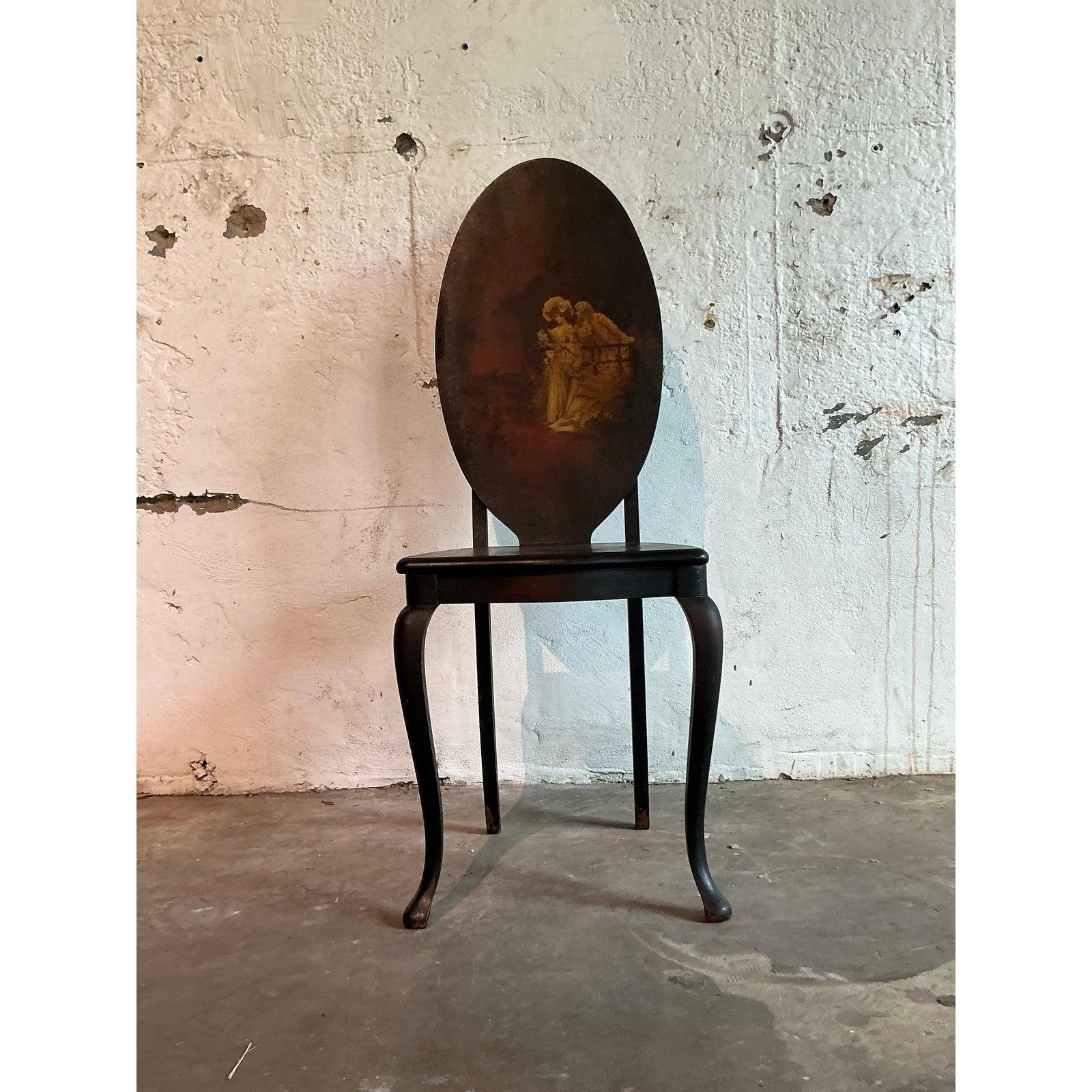 Silla Vintage Boho Pintada a Mano Neoclásico en venta