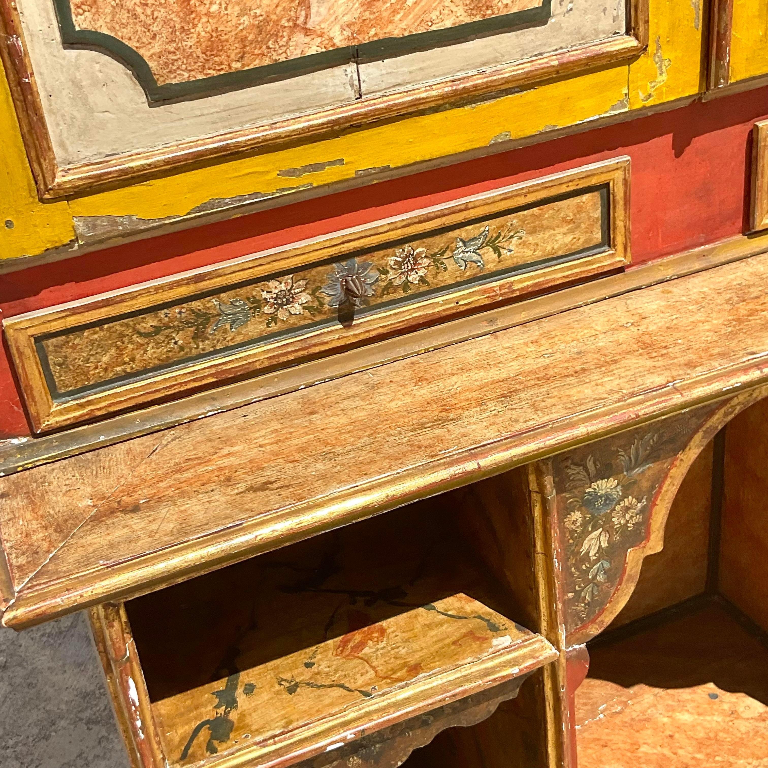 Vintage Boho Hand Painted Gypsy Wagon Cabinet 6