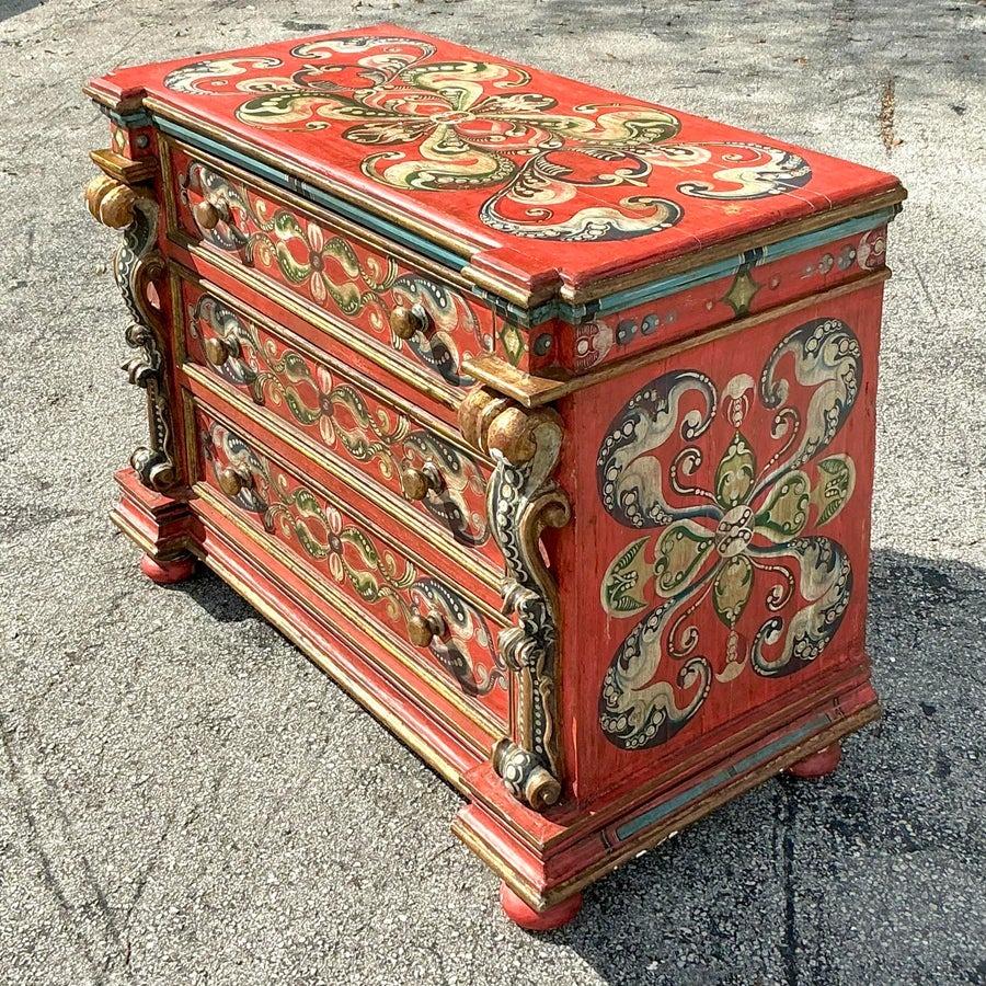 Commode Vintage Boho Peinte à la Main Chariot Gitan en vente 3