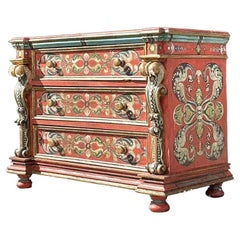 Vintage Boho Hand Painted Gypsy Wagon Chest of Drawers