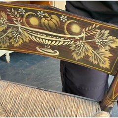 Vintage Boho Hand Painted Hitchcock Chairs - Set of Four