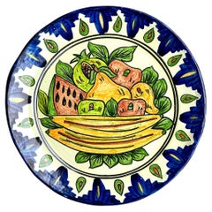 Plato Vintage Boho Pintado a Mano Mexicano