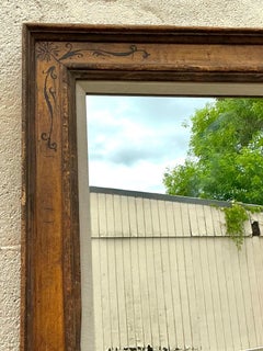 Vintage Boho Hand Painted Mirror