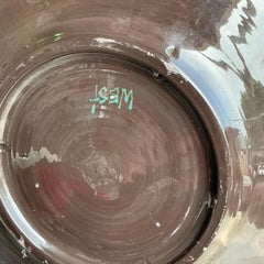 Vintage Boho Hand Painted Studio Pottery Plate