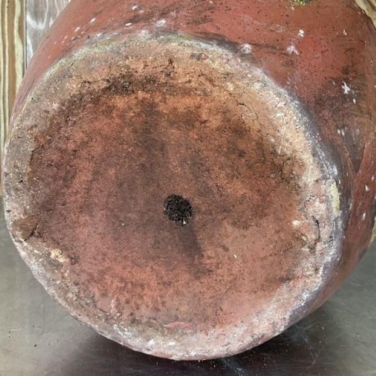 Américain Jardinière vintage Boho peinte à la main en terre cuite en vente