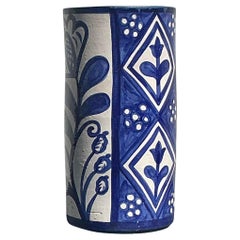 Vintage Boho Hand Painted Umbrella Stand
