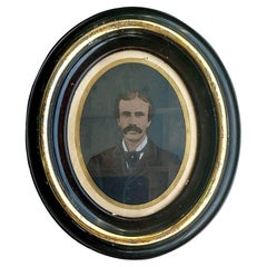Antique Boho Hand Tinted Photograph of Gentleman