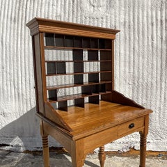 Vintage Boho Hand Turned PostMaster’s Desk