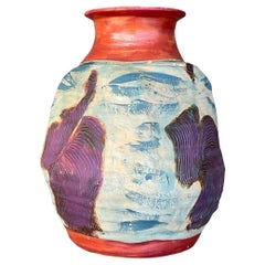 Vintage Boho Handgefertigte Studio-Keramik-Vase