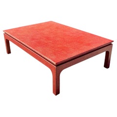 Boho Harrison Van Horn, Couchtisch mit Grastapete, Vintage