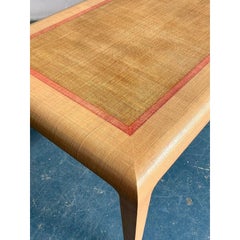 Vintage Boho Harrison Van Horn Grasscloth Dining Table