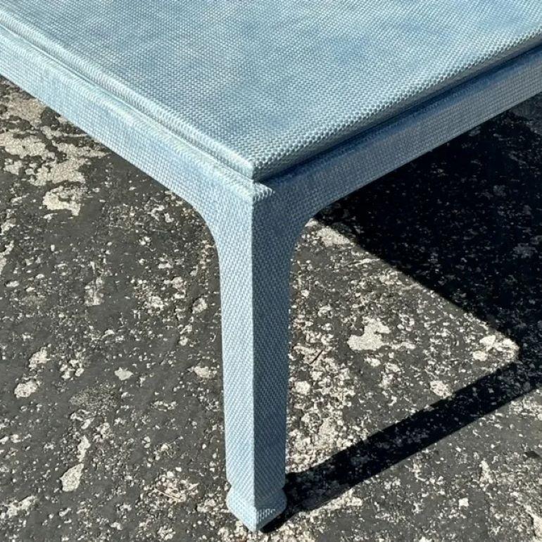 Vintage Boho Harrison Van Horn Grasscloth Dining Table 1