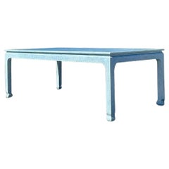 Vintage Boho Harrison Van Horn Grasscloth Dining Table