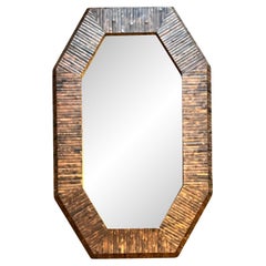 Vintage Boho Harrison Van Horn Split Bamboo Octagon Mirror Vintage Boho Harrison Van Horn Split Bamboo Octagon Mirror