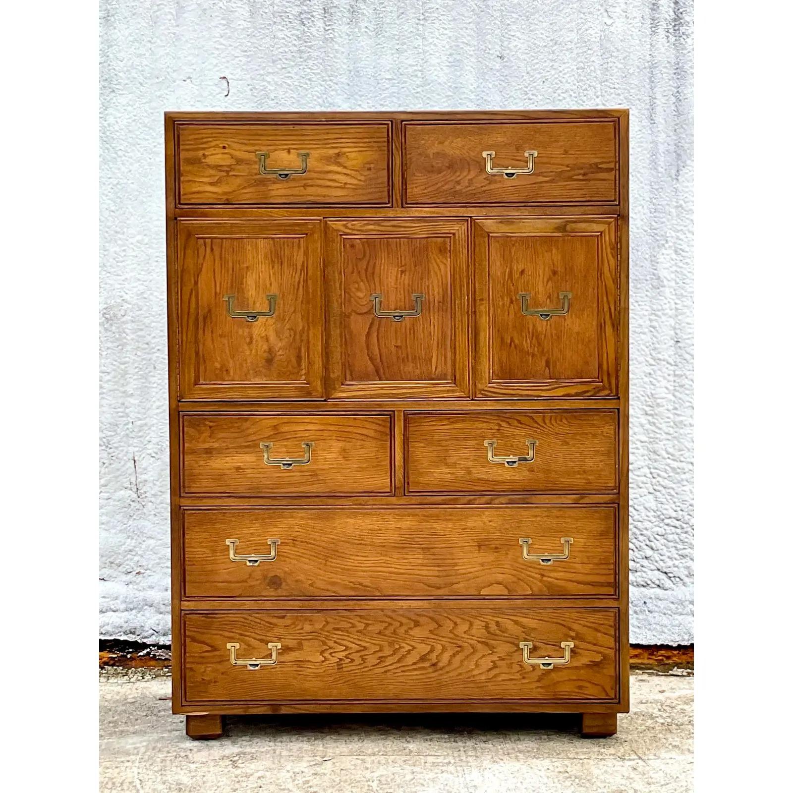 North American Vintage Boho Henredon Artefacts Gentleman’s Chest