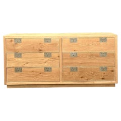 Boho Henredon Vintage-Kommode aus gewaschenem Holz mit Gürtel aus Bel Aire