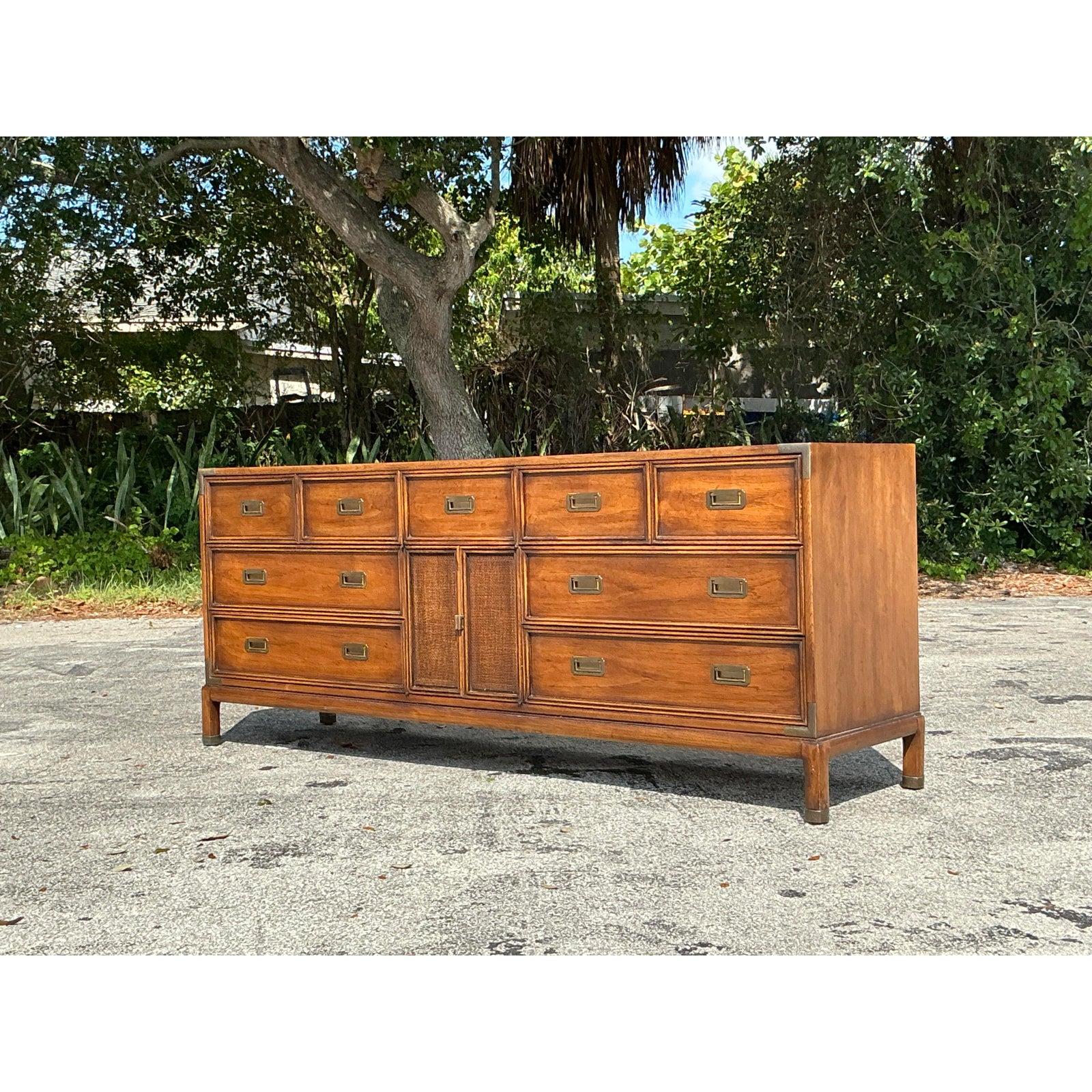 Comò Campaigner vintage in stile boho Henredon in vendita 1