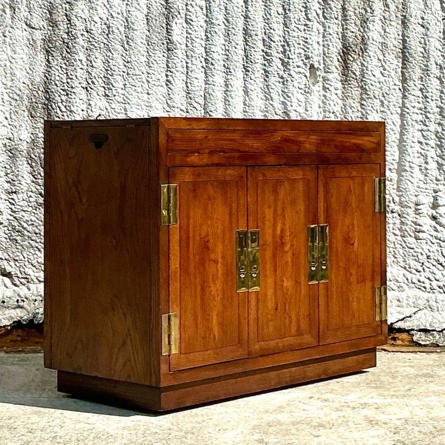 Vintage Boho Henredon Campaña Barra Seca Latón en venta