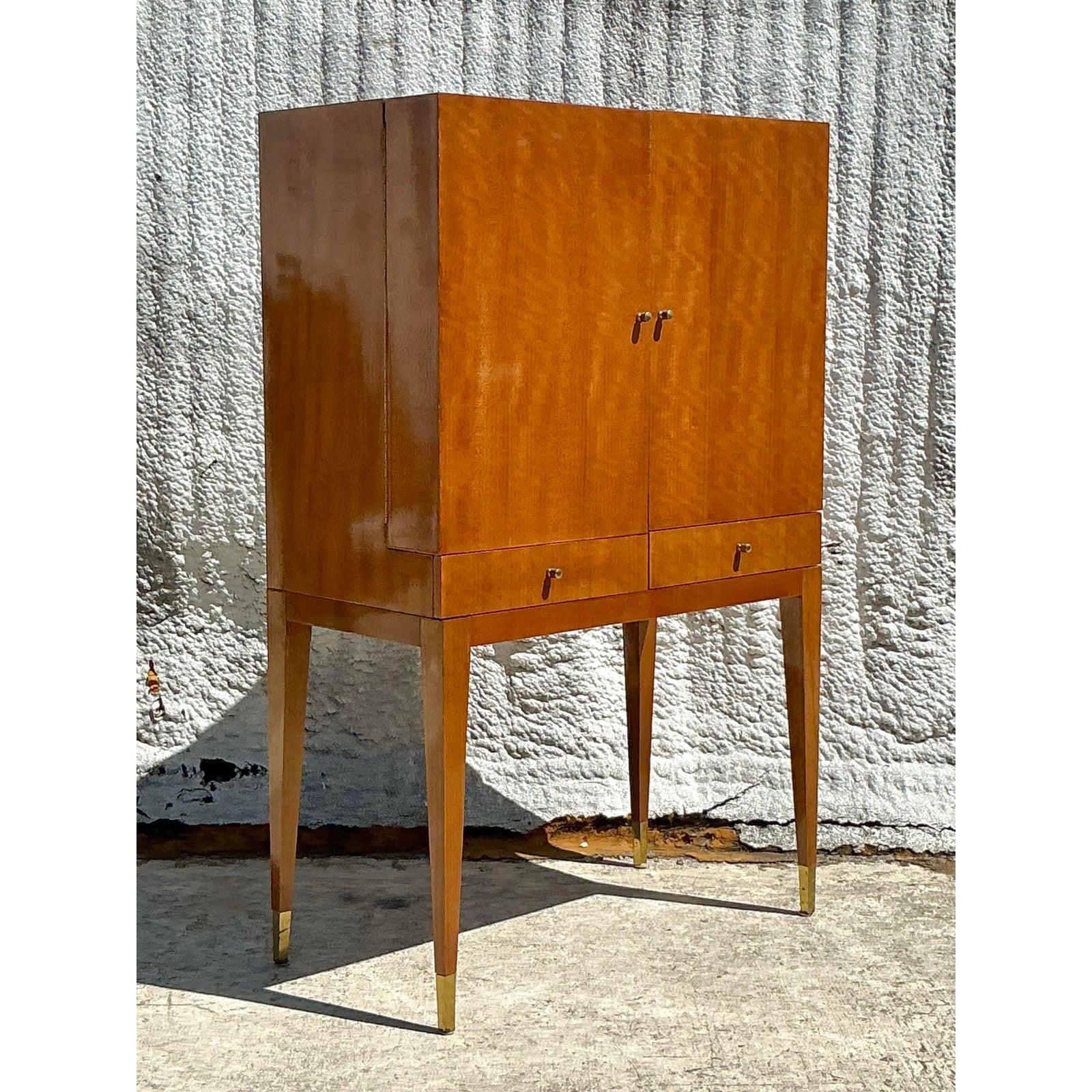 Vintage Boho Henredon Stand Dry Bar Bon état - En vente à west palm beach, FL