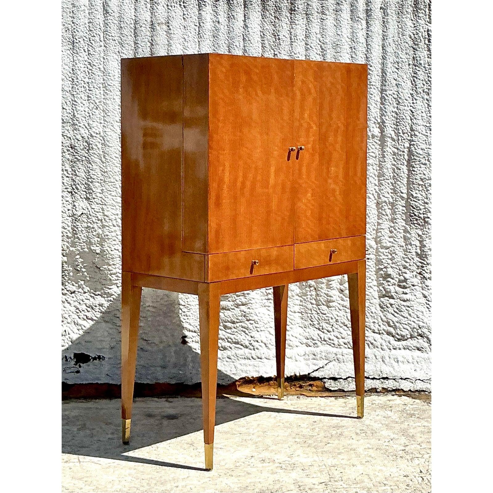 Vintage Boho Henredon Stand Dry Bar en vente 2