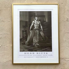 Vintage Boho Herb Ritts Poster for Staley Wise Gallery NYC
