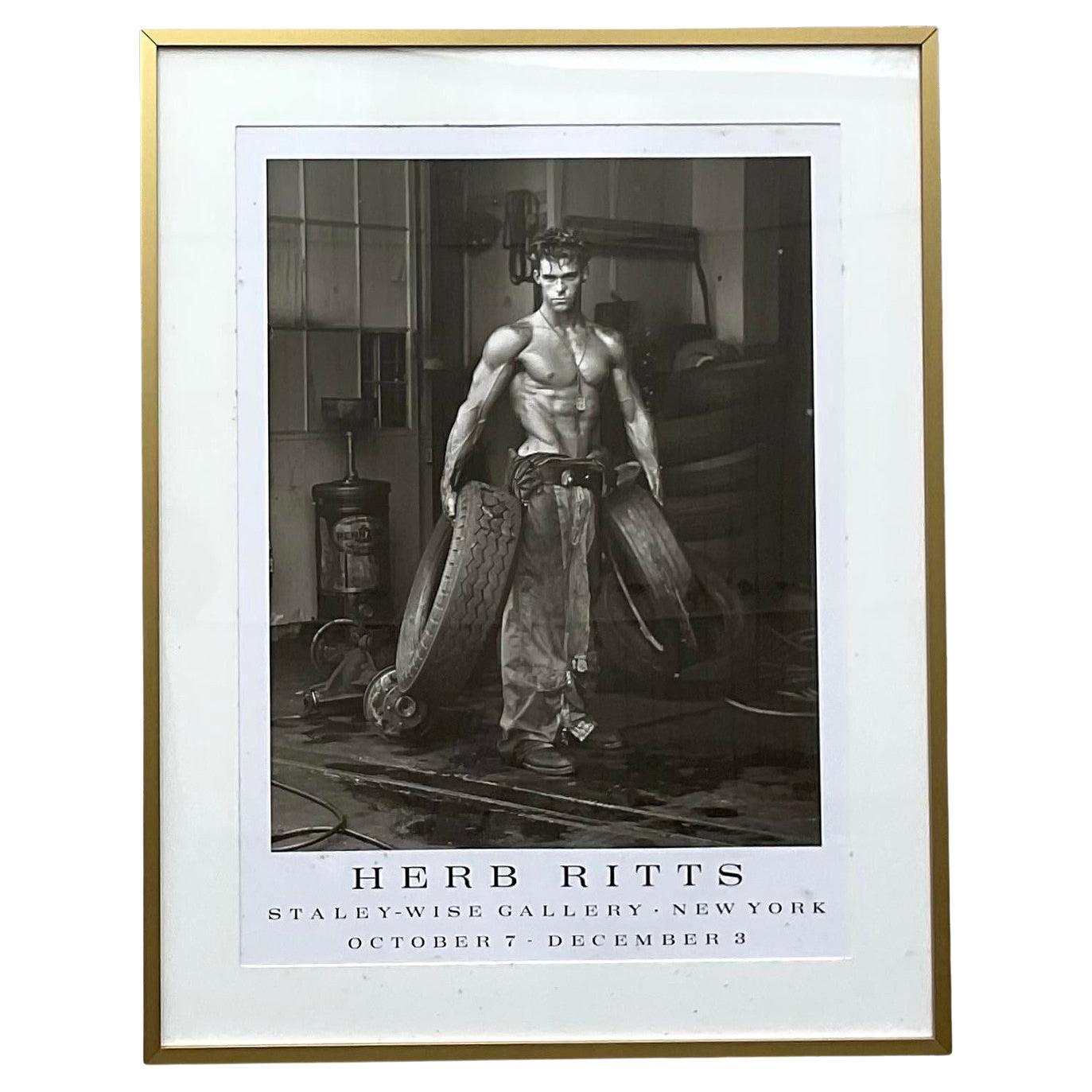 Vintage Boho Herb Ritts Poster for Staley Wise Gallery NYC