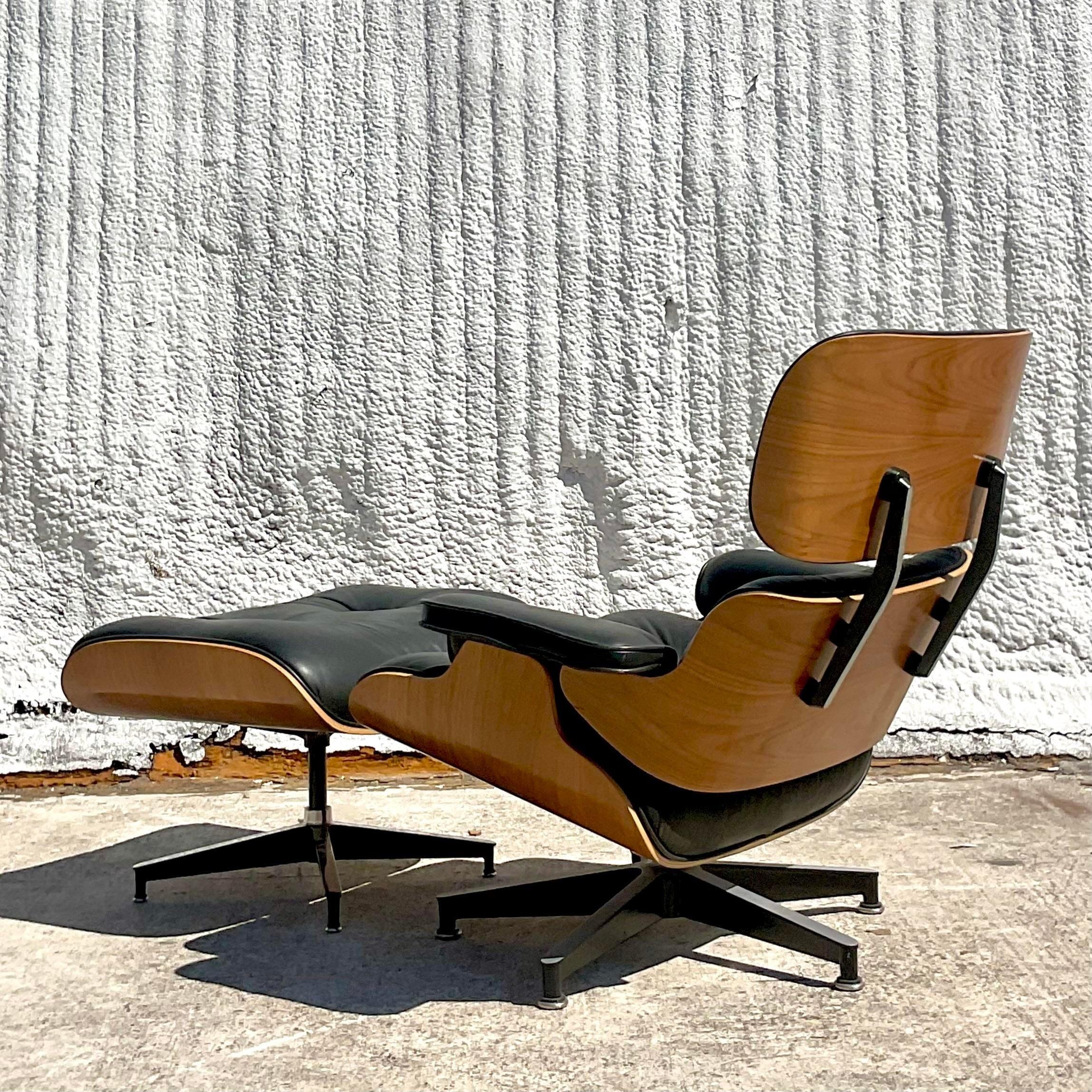 Vintage Boho Herman Miller Eames Chair and Ottoman 3