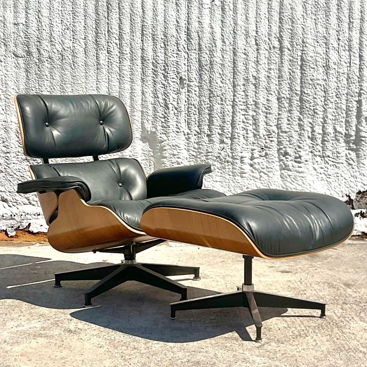 Vintage Boho Herman Miller Eames Chair and Ottoman 7