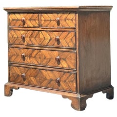 Vintage Boho Herringbone Chest of Drawers