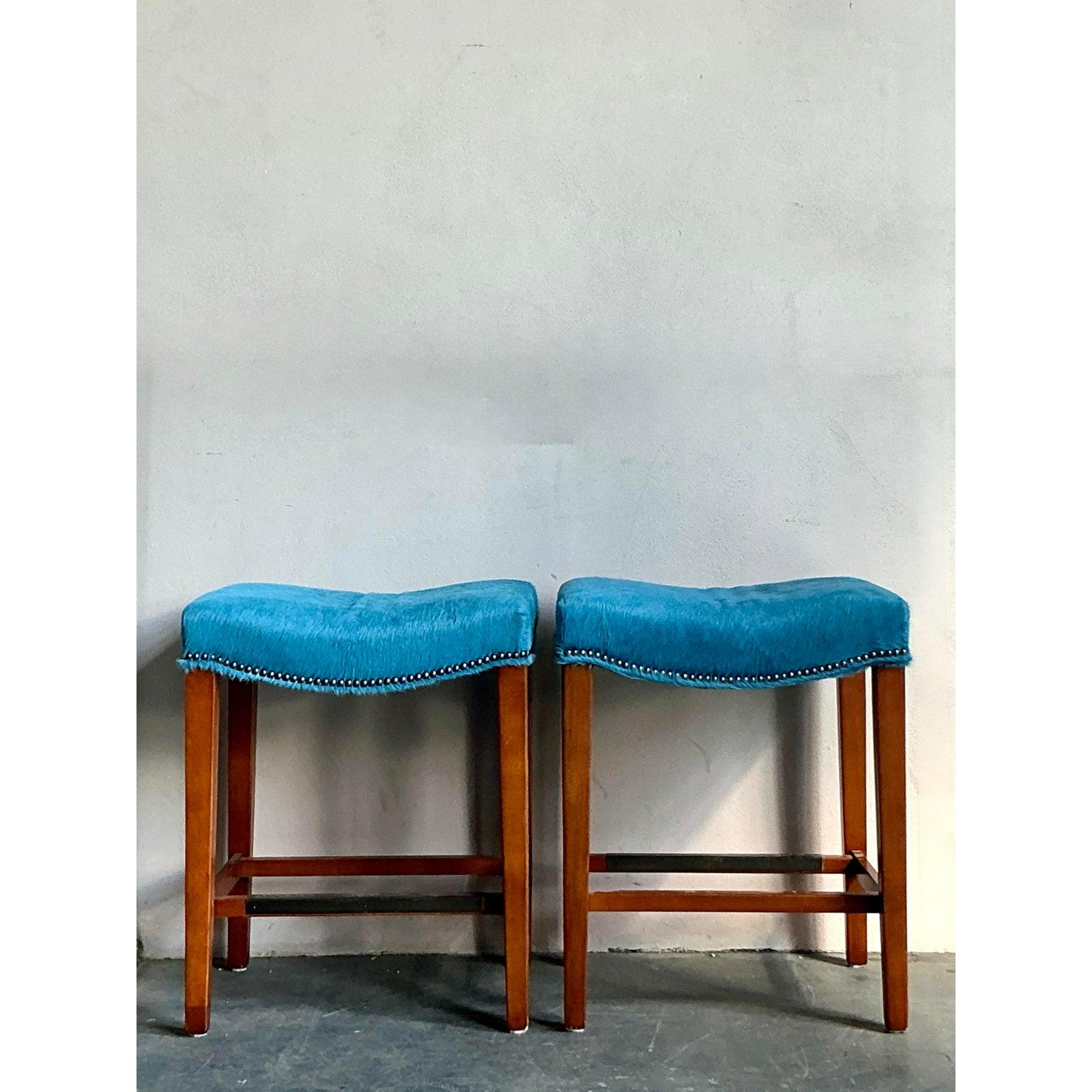 Rustico Sgabelli da banco in pelle di pony 