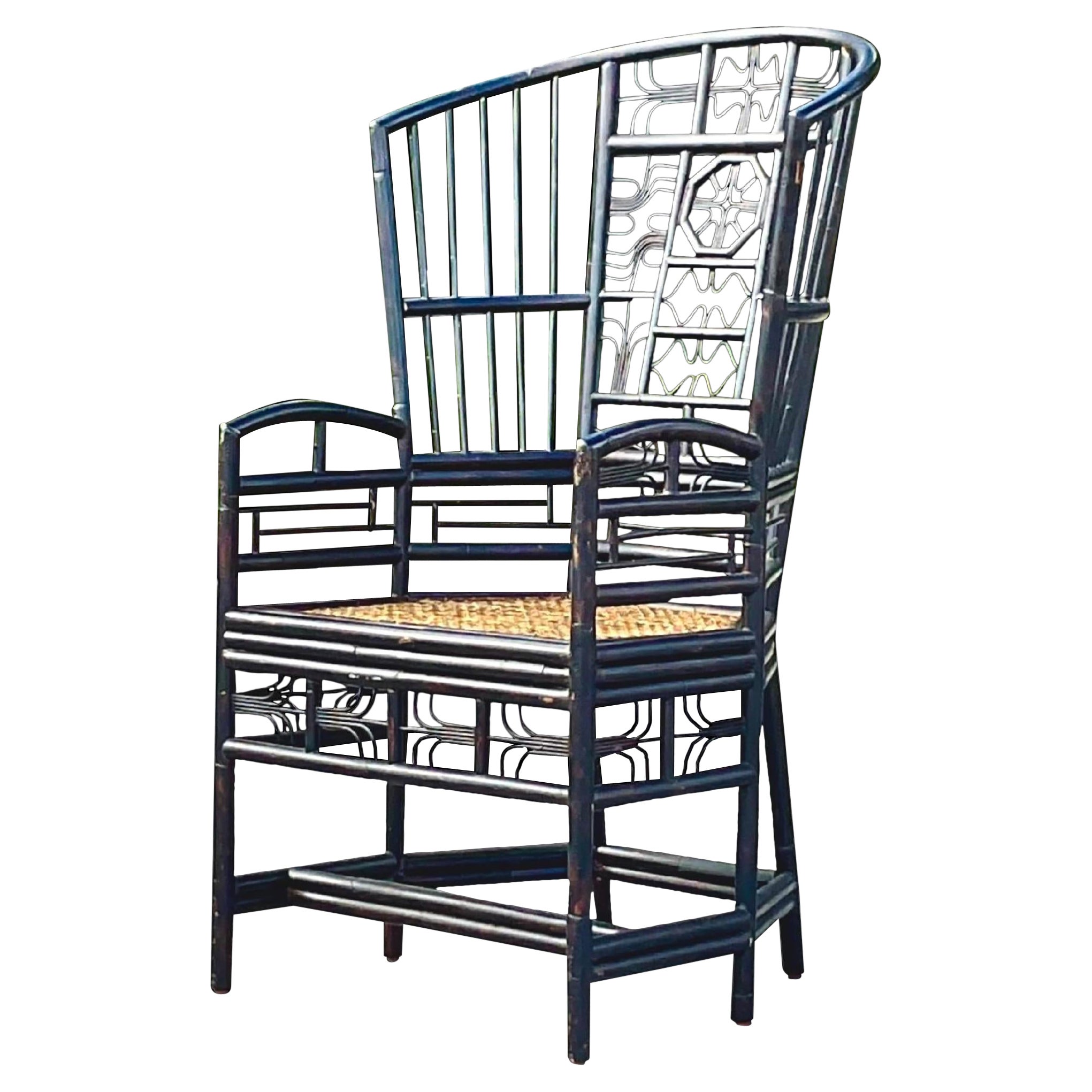 Vintage Boho High Back Brighton Pavillion Chair
