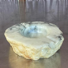Vintage Boho Honed Alabaster Ashtray