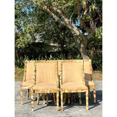 Vintage Boho Horn Dining Chairs - Set of 5