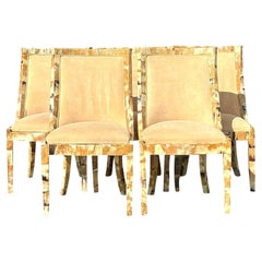 Vintage Boho Horn Dining Chairs - Set of 5