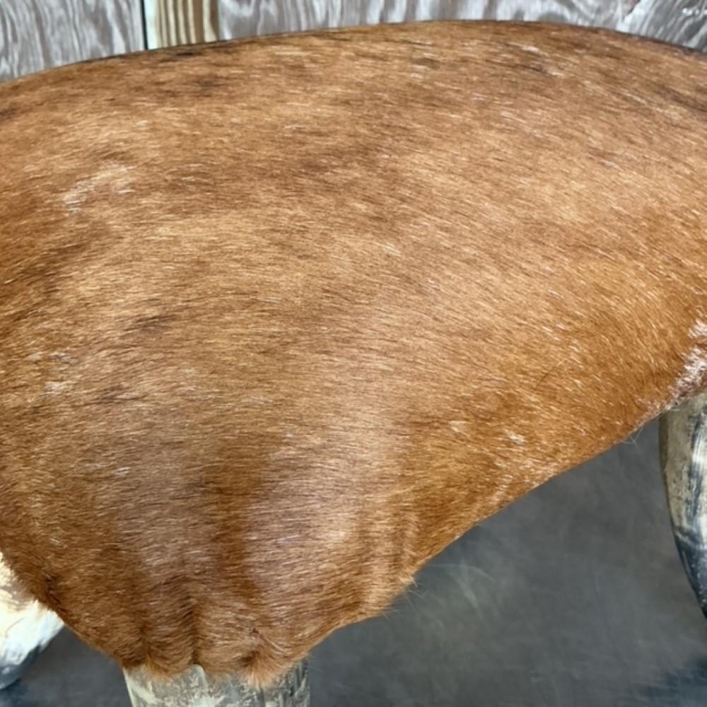 Vintage Boho Horn Low Stool For Sale 3