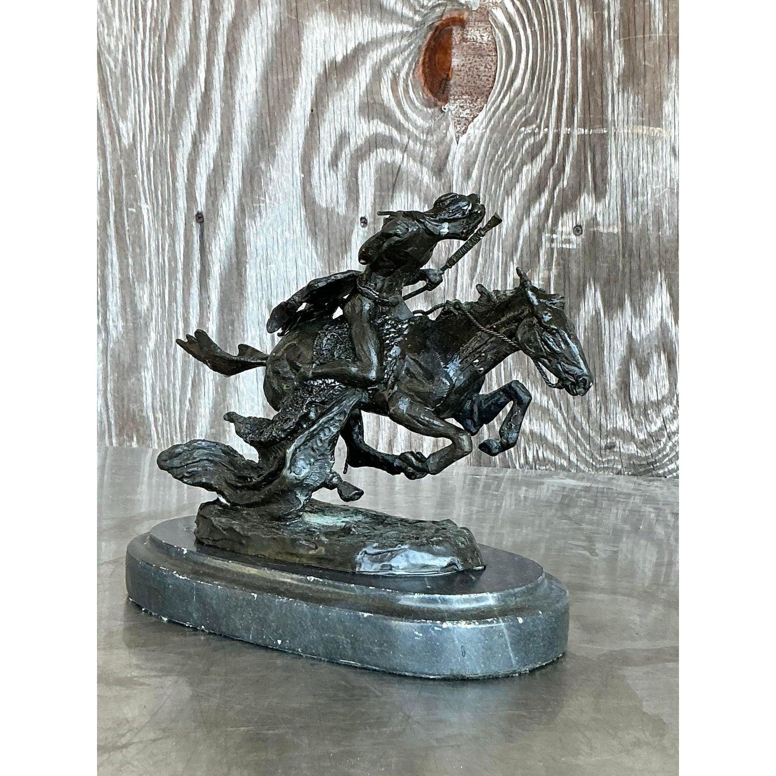 Arte popolare Cavallo e cavaliere boho vintage in vendita