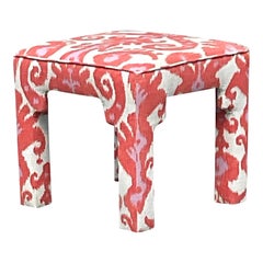 Vintage Boho Ikat Low Stool